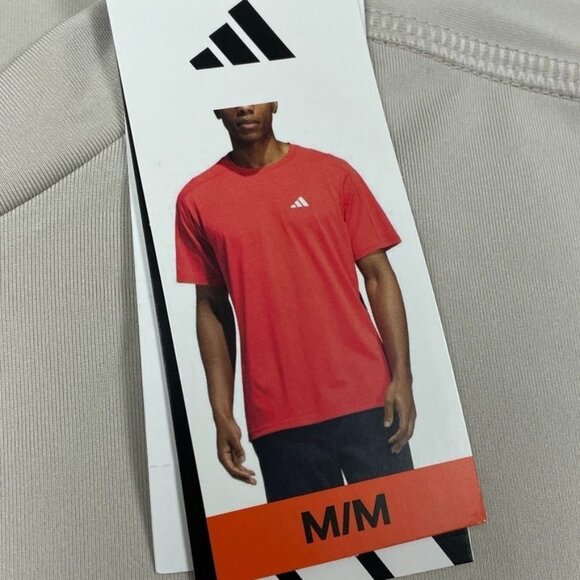 Adidas Mens Medium Regular Fit T-Shirt Gray Activewear Athletic a0346 - Picture 2 of 8